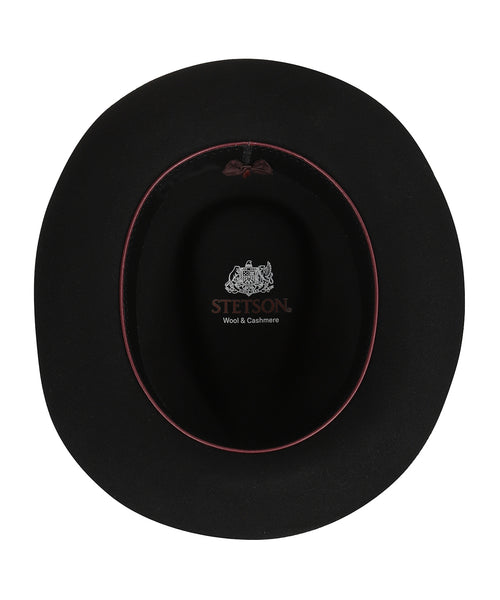 Stetson Fedora Wool Felt | Zwart