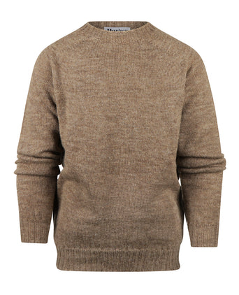 Harley of Scotland Ronde Hals Pullover | Bruin