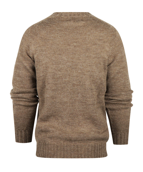 Harley of Scotland Ronde Hals Pullover | Bruin