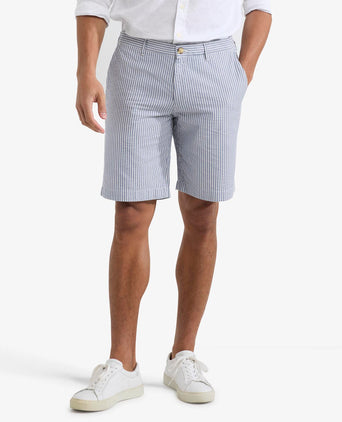 Seersucker Short | Medium Blue