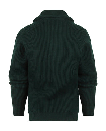 Strickjacke mit Schalkragen, 90-Jahre-Edition | 90YGrün