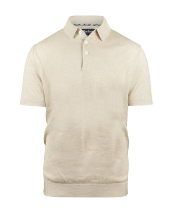 Barbour Muston Poloshirt aus Leinenmischung | Beige