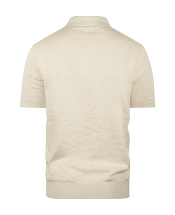 Barbour Muston Poloshirt aus Leinenmischung | Beige