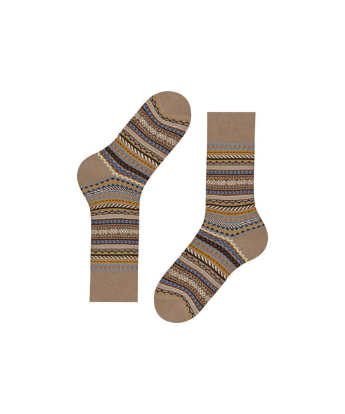 Burlington Fair Isle Sok | Bruin
