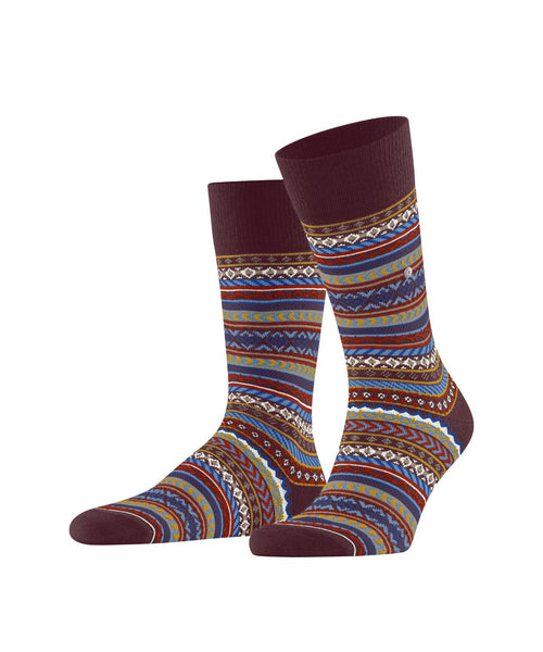 Burlington Fair Isle Sok | Rood
