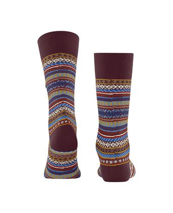 Burlington Fair Isle Sok | Rood