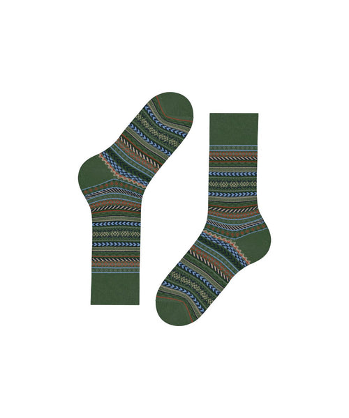 Burlington Fair Isle Sok | Groen