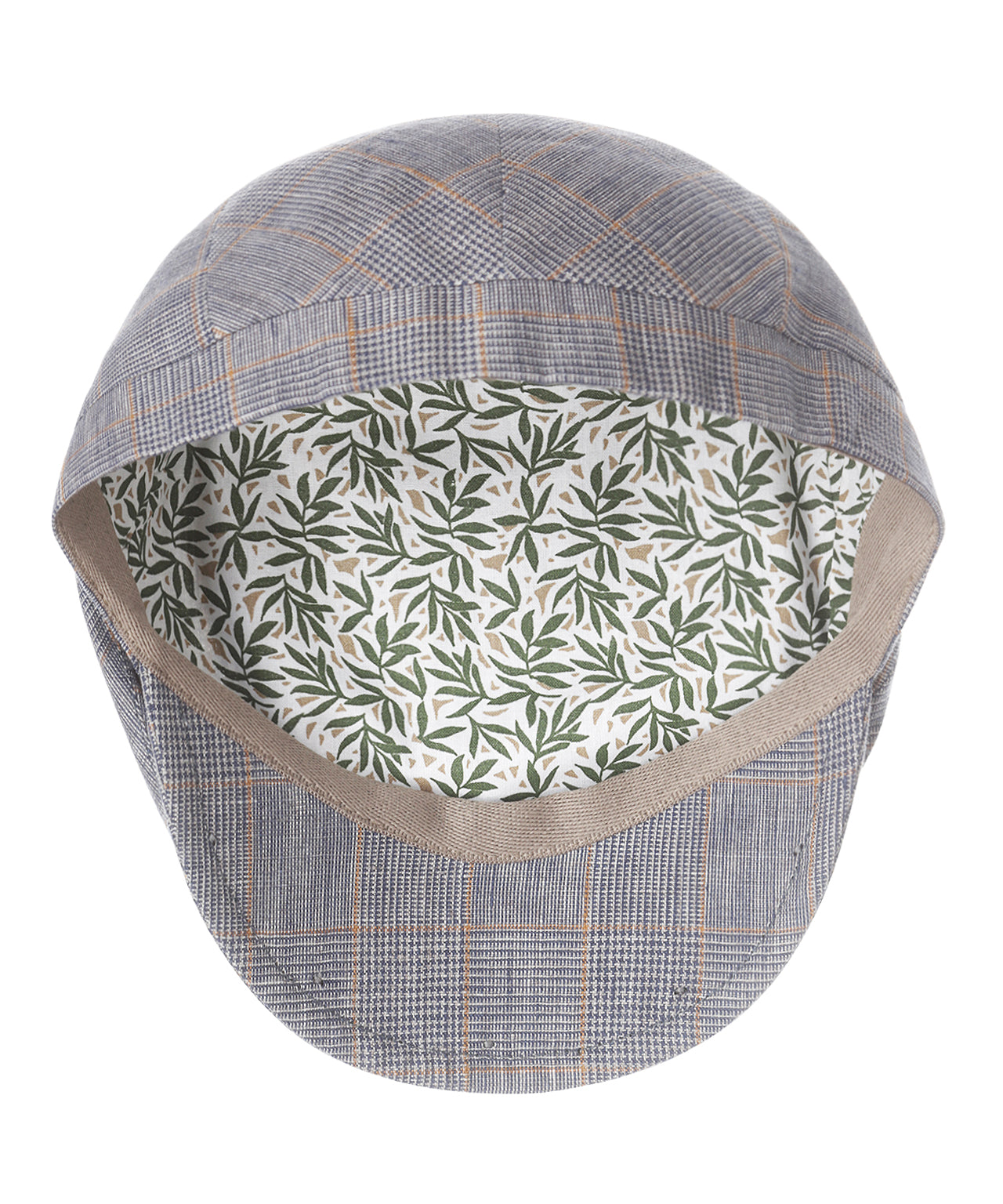 Cap Klassiek Linnen | Blauw Grijs Ruit
