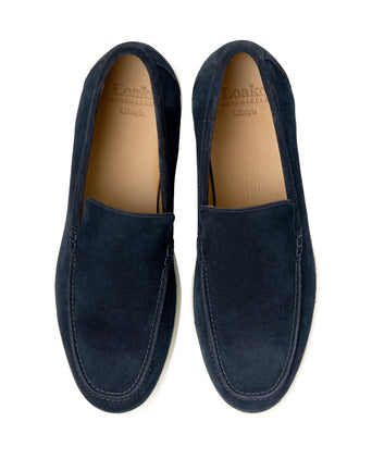 Loake Tuscany Apron Loafer Suéde | Navy Blauw
