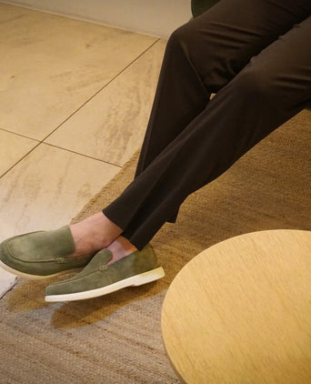 Loake Tuscany Apron Loafer Suéde | Groen