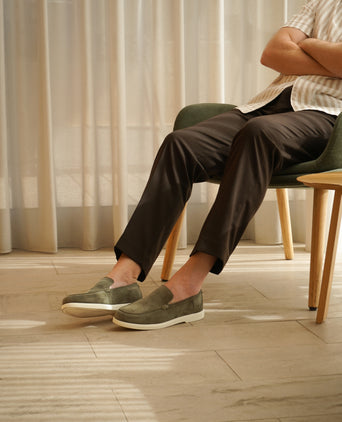 Loake Tuscany Apron Loafer Suéde | Groen