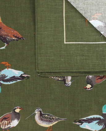 Zakdoek Birds | Groen