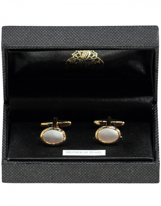 Manchetknopen | Oval Goudkleur