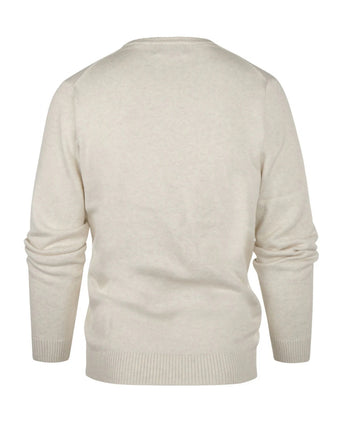 Baumwollpullover mit V-Ausschnitt | Braun