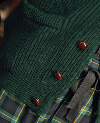 Strickjacke mit Schalkragen, 90-Jahre-Edition | 90YGrün