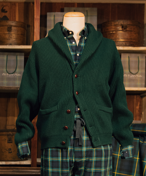 Sjaalkraag Vest 90 Years Edition | 90 Y Green