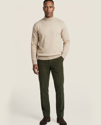 Schildkrötenpullover aus Merinowolle | Beige