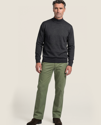 Schildkrötenpullover aus Merinowolle | Anthrazit