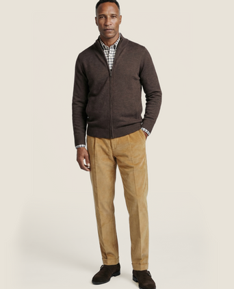 Merino Ritsvest | Bruin