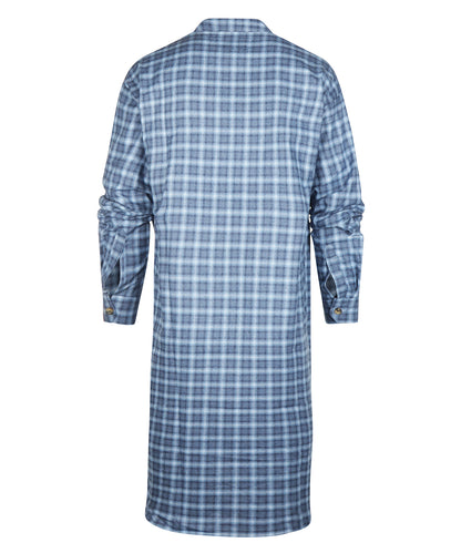 Flannel Nightshirt | Blauw Wit Ruit