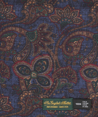 Zijden Sjaal | Blauw Paisley