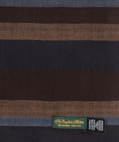 Katoen Viscose Sjaal | Bruin Blauw Multi