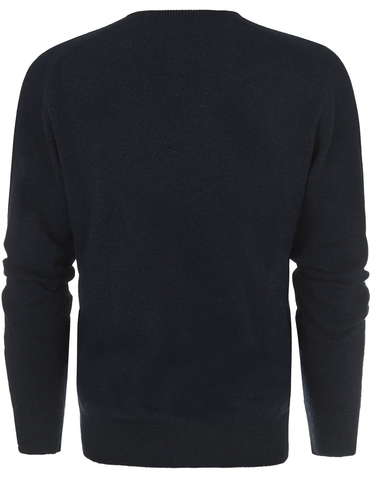 William Lockie Round Neck Lambswool Pullover | Oxford Blue