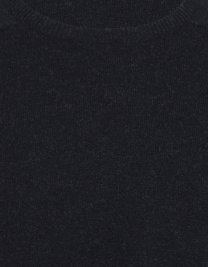 William Lockie Round Neck Lambswool Pullover | Oxford Blue