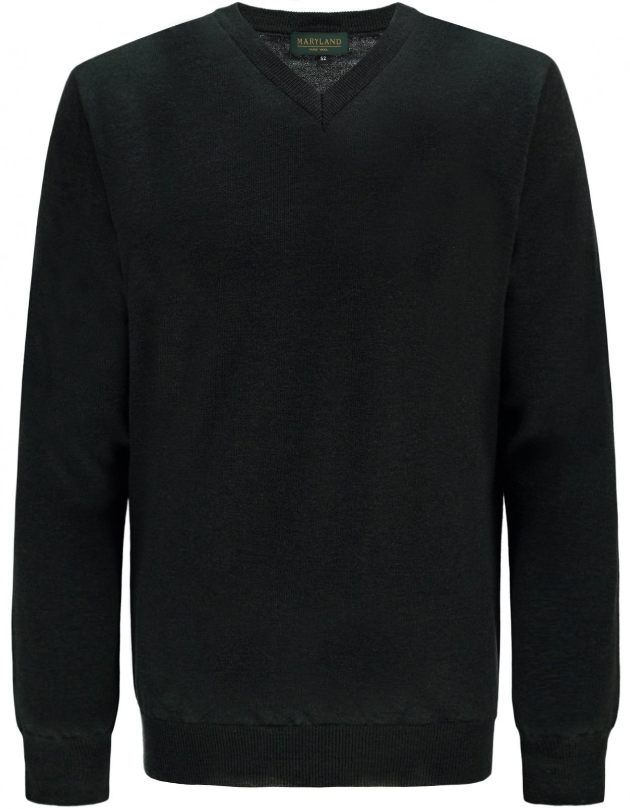Merino wool v-neck sweater | Dark Green