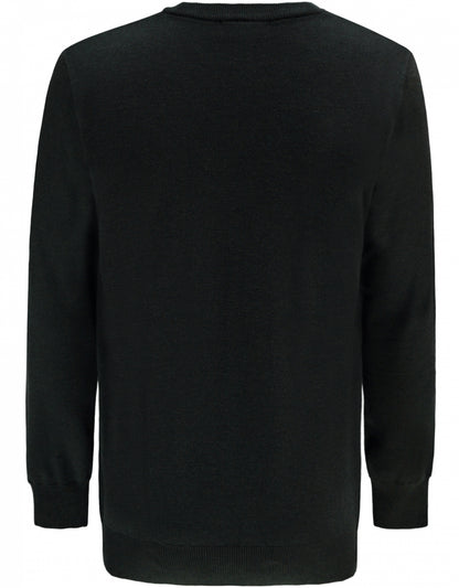 Merino wool v-neck sweater | Dark Green