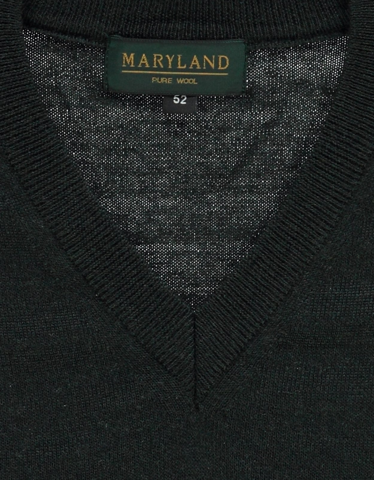 Merino wool v-neck sweater | Dark Green