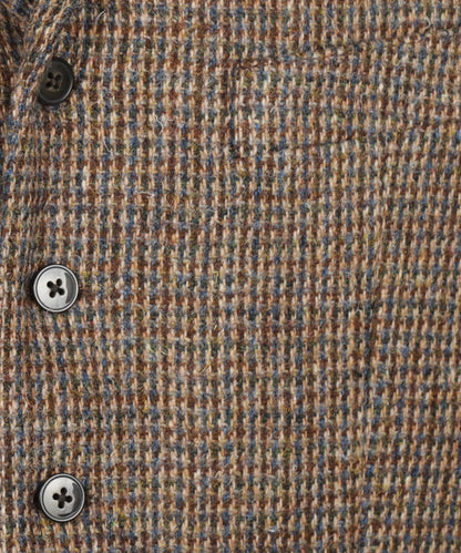 Harris Tweed Gilet | Bruin Blauw Ruit