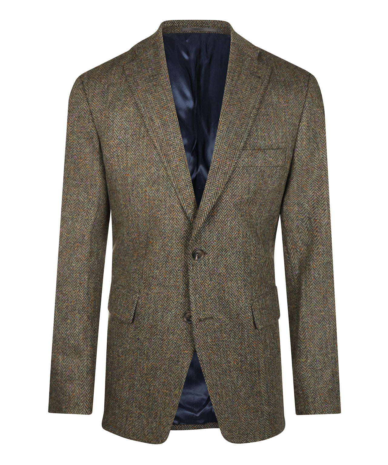Tweed Colbert | Groen Bruin Visgraat