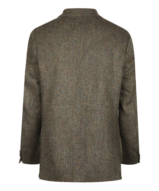 Tweed Colbert | Groen Bruin Visgraat