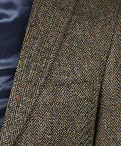 Tweed Colbert | Groen Bruin Visgraat