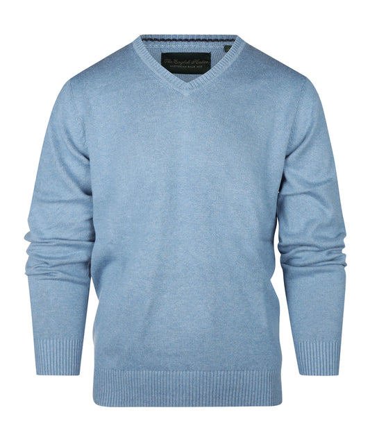 Baumwollpullover mit V-Ausschnitt |