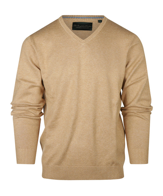 Baumwollpullover mit V-Ausschnitt |