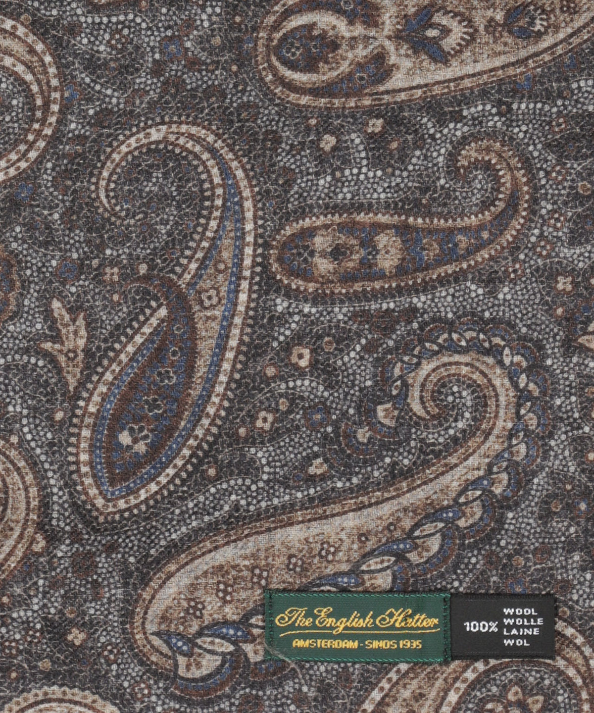 Sjaal 100%Wol | Blauw Paisley