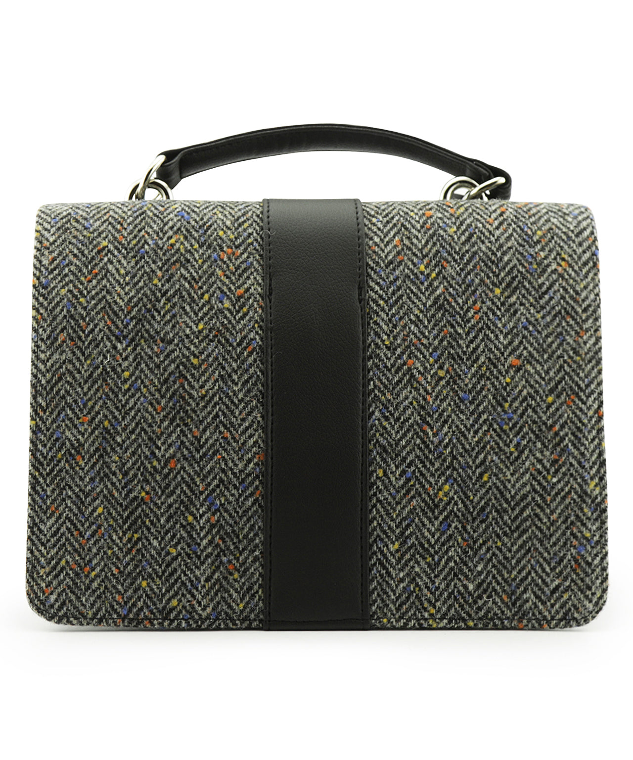 Tas Fiona | Zwart Grijs Visgraat