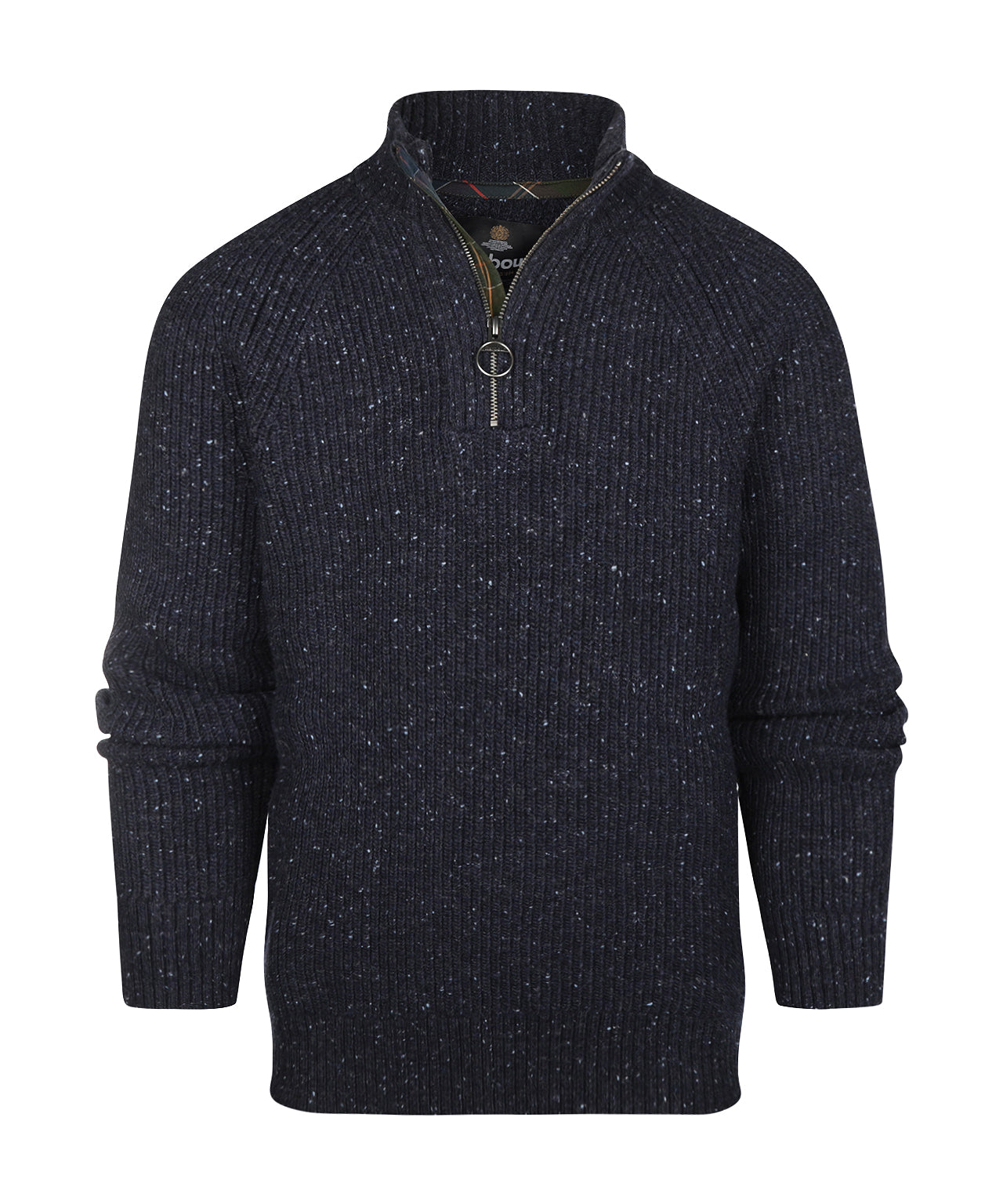Essentials Fleck Half Zip | Navy Fleck