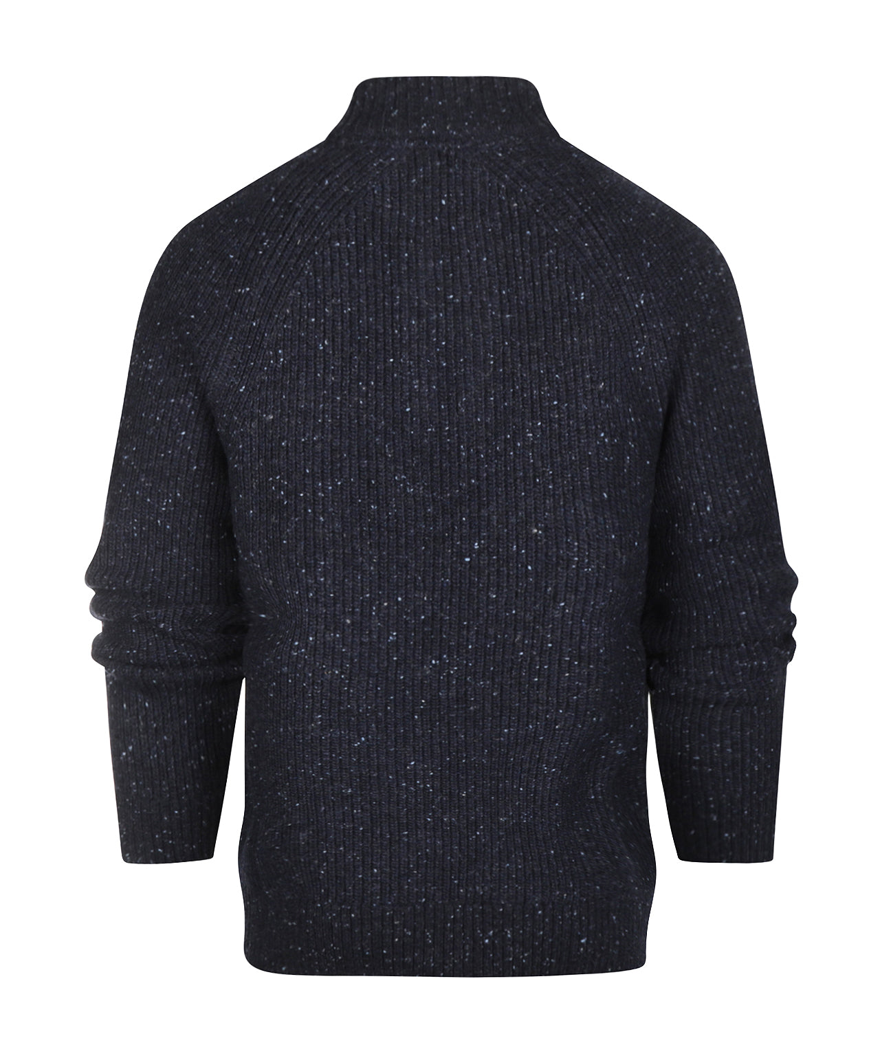 Essentials Fleck Half Zip | Navy Fleck