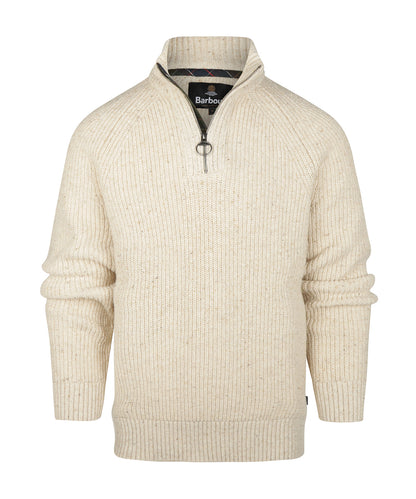 Essentials Fleck Half Zip | Pearl Fleck