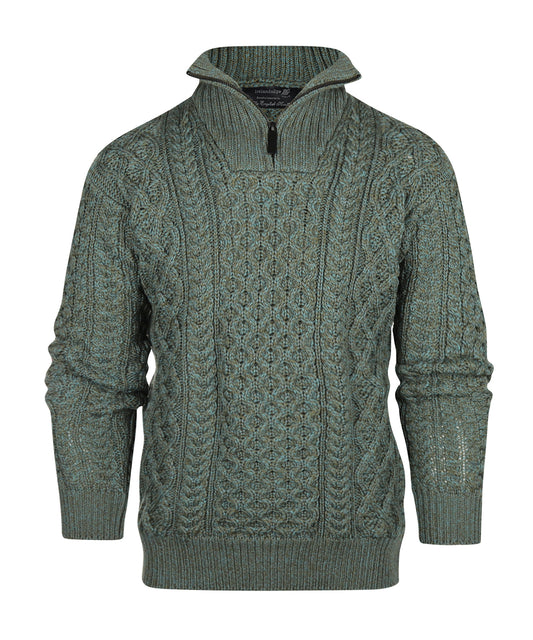 Aran Half Zip | Farn-Meliert