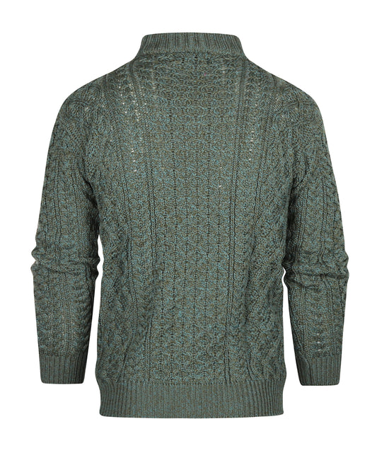 Aran Half Zip | Farn-Meliert
