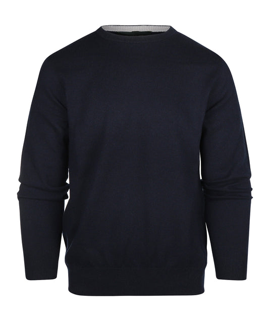 Kaschmir-Pullover mit Rundhalsausschnitt | Marineblau