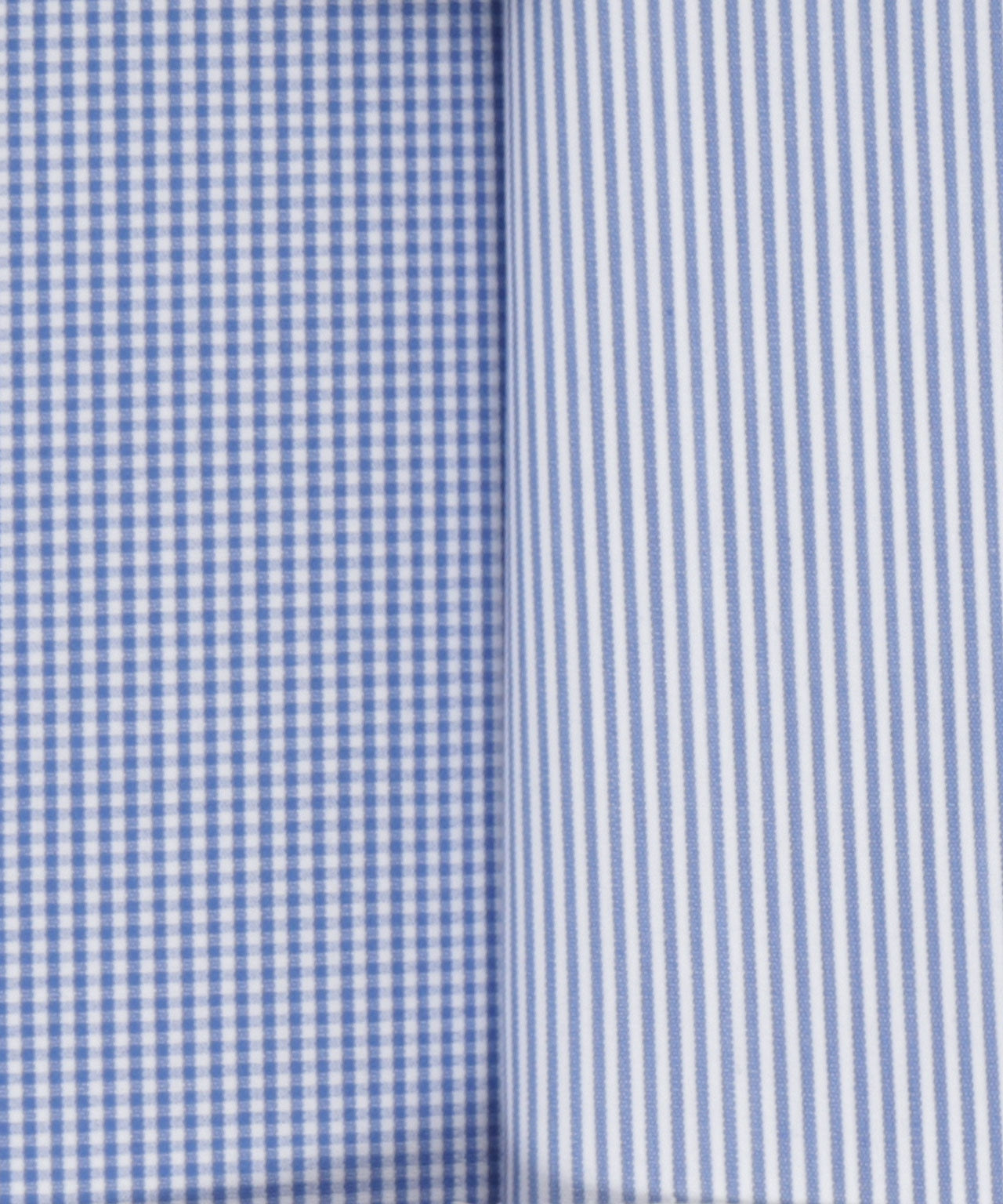 Zakdoek 2-Box | Licht Blauw Ruit/Streep Fijn