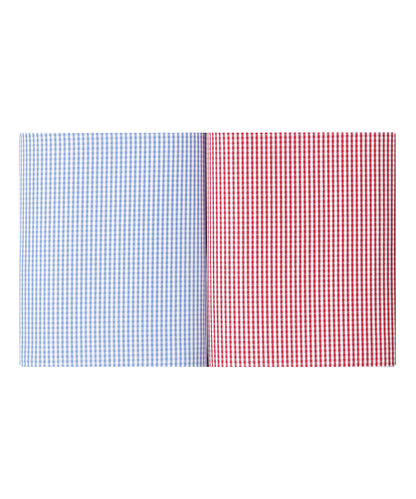 Zakdoek 2-Box | Micro ruit Lichtblauw/Rood