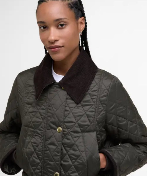 Barbour Modern Beadnell Quilted Dames Jacket | Groen