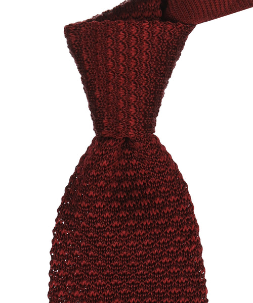 Gehaakte Zijden stropdas | Bordeaux Rood