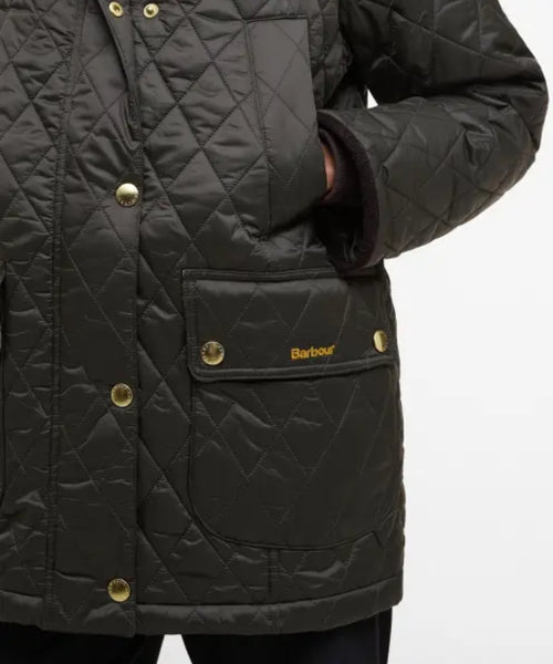 Barbour Modern Beadnell Quilted Dames Jacket | Groen